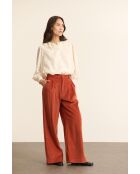 Pantalon en velours Voltaire terre-cuite