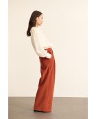 Pantalon en velours Voltaire terre-cuite
