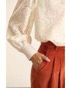 Pantalon en velours Voltaire terre-cuite