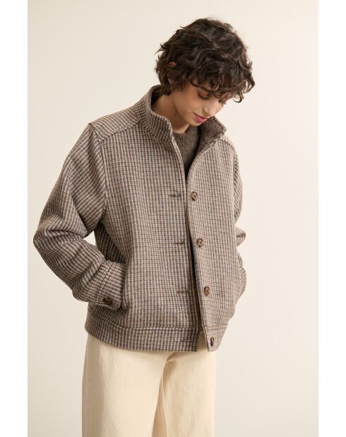 Manteau en laine Truffe bleu
