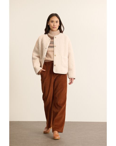 Manteau Brandy écru