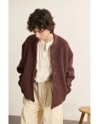 Manteau en laine Tresor marron