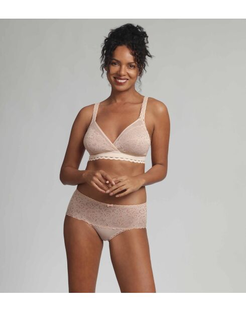 Soutien-gorge Coeur Croise feminin dentelle peau