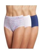 Confezione da 3 mutandine in cotone elasticizzato color lavanda