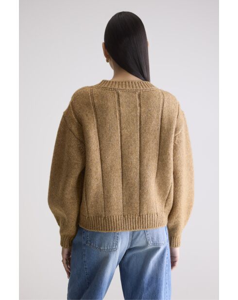 Tricot en laine Dico biscuit