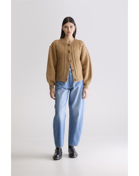 Tricot en laine Dico biscuit