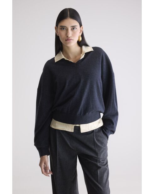 Tricot en laine Arybev anthracite