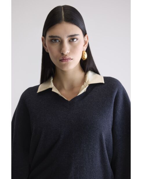 Tricot en laine Arybev anthracite