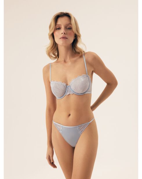 Lichtblauwe blauwe string