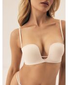 Neuartige cremefarbene, gepolsterte BHs