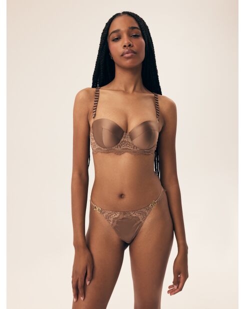 Soutien-gorge rembourrés Brillant marron doré