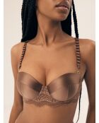 Soutien-gorge rembourrés Brillant marron doré