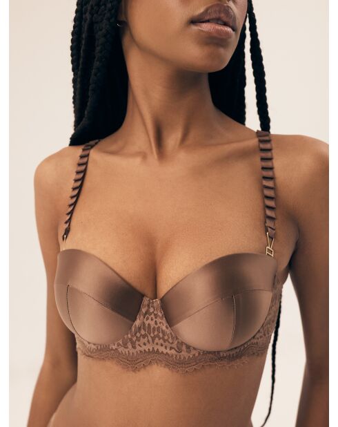 Soutien-gorge rembourrés Brillant marron doré