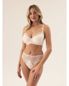Pantalones altos color crema Bonita