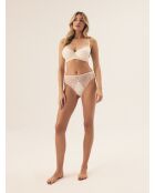 Pantalones altos color crema Bonita