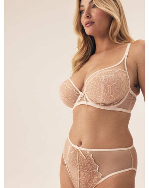 Batty creme hoge broek