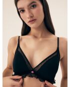 Schwarze gepolsterte BHs von Verberry