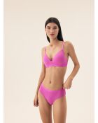Gelbe, knallpinke, gepolsterte BHs