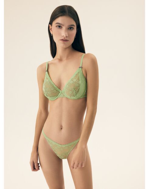 Soutien-gorge souples Selina jaune-vert