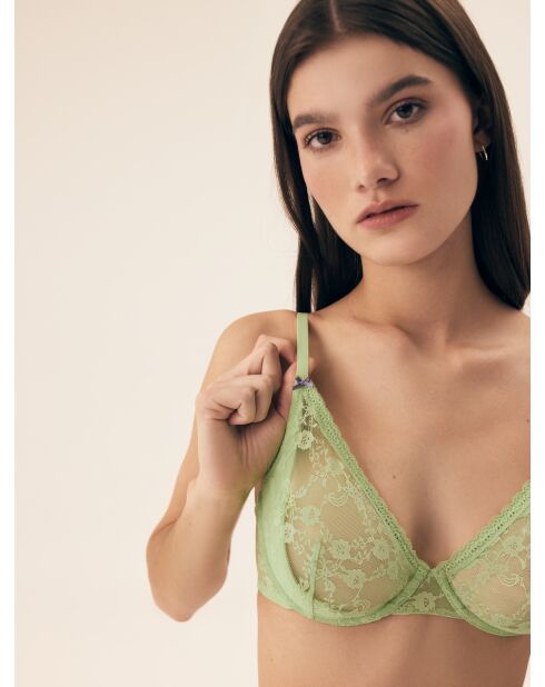 Soutien-gorge souples Selina jaune-vert