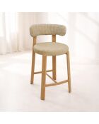 2 chaises de bar Suzie beiges - 50x50x90 cm