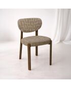 Set de 2 sillas Suzie taupe - 55x48x80,5 cm