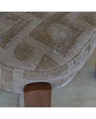 Set de 2 sillas Suzie taupe - 55x48x80,5 cm