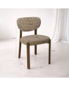 Set de 2 sillas Suzie taupe - 55x48x80,5 cm