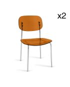 Set de 2 sillas Glam naranjas - 49x42x 78 cm