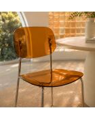Set de 2 sillas Glam naranjas - 49x42x 78 cm