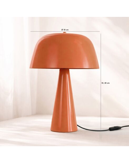 Lampe à poser Kalysta orange - 30x30x40 cm