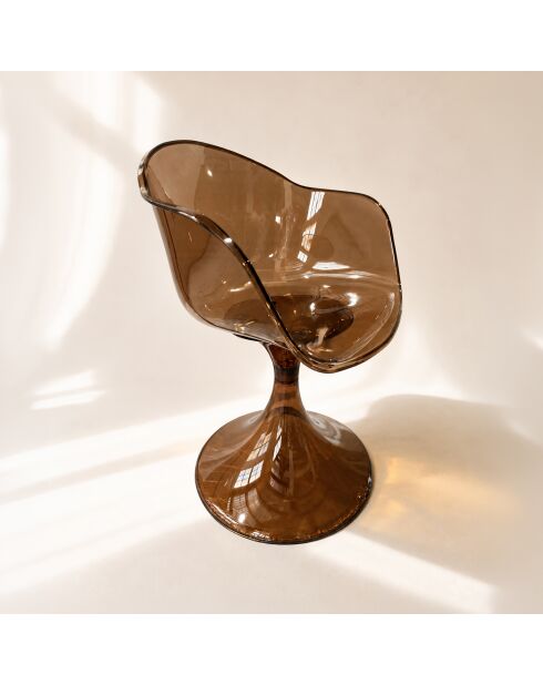 Lot de 2 fauteuils marron - 63x53x81 cm
