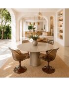 Set de 2 sillones marrones - 63x53x81 cm