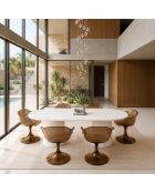 Set de 2 sillones marrones - 63x53x81 cm