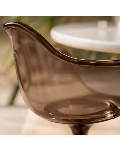 Lot de 2 fauteuils marron - 63x53x81 cm