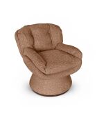 Sillón giratorio Gustave brick - 74x61x70 cm