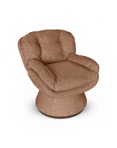 Fauteuil pivotant Gustave brique - 74x61x70 cm