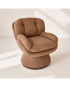 Sillón giratorio Gustave brick - 74x61x70 cm