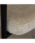 Ensemble table extensible fauteuils Colette beige/naturel - D.180/220cm
