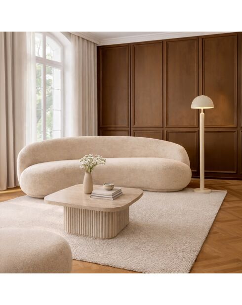 Lámpara de pie Kyra beige - 35x35x148 cm