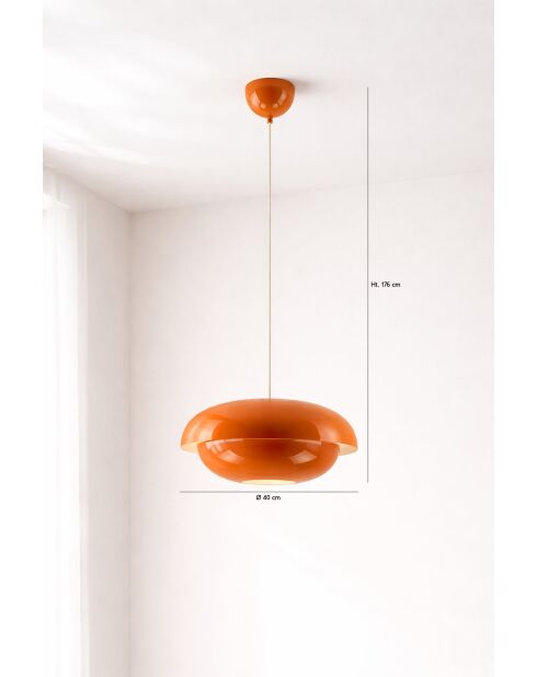 Chloe Hängeleuchte, 40 x 40 x 176,5 cm, orange