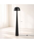 Kalysta mattschwarze Stehlampe aus Metall 40x40x150cm