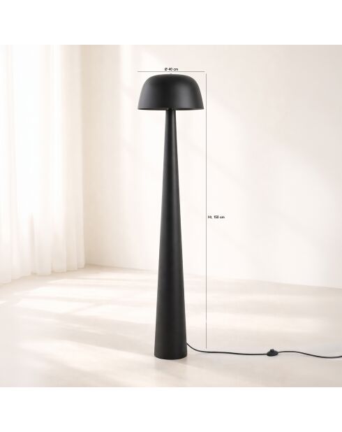 Kalysta mattschwarze Stehlampe aus Metall 40x40x150cm