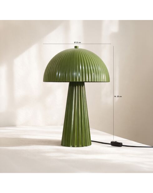 Thalia Tischlampe grün - 25x25x36 cm