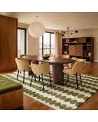 Set de 2 sillas de mesa Suzan negras - 58x54,5x76,5 cm