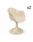 Set de 2 sillones Glam beige - 63x53x81 cm