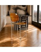 2 chaises de bar Glam orange - 49x42x88 cm
