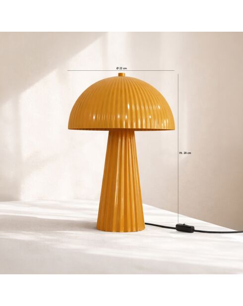 Lampe à poser Thalia jaune - 25x25x36cm