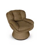 Sillón giratorio Gustave marrón - 80x69x77,5 cm
