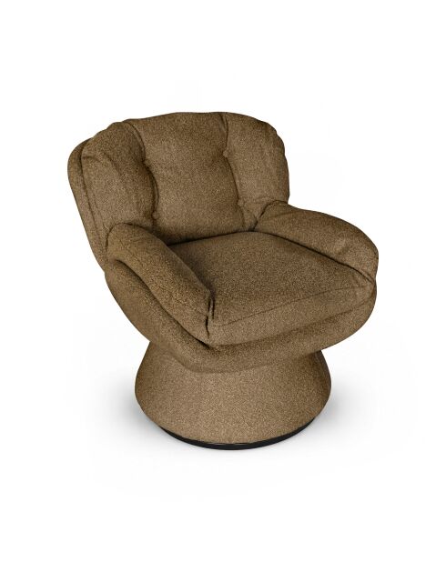 Fauteuil pivotant Gustave marron - 80x69x77.5 cm